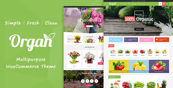 Organ – 有机商店和花店WooCommerce主题