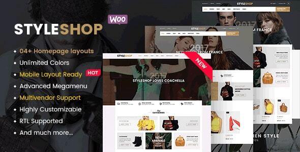 StyleShop – 响应式服装/时装店 WordPress WooCommerce 主题（移动布局就绪）