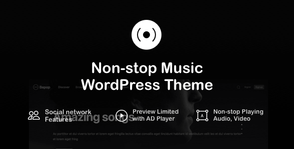 Bepop – 不间断的音乐 WordPress 主题