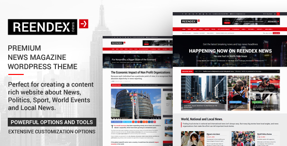 Reendex – 广播新闻杂志 WordPress 主题