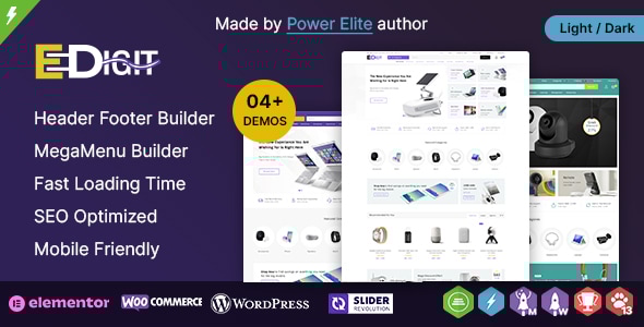 eDigit WP – 多用途 Elementor WooCommerce 主题