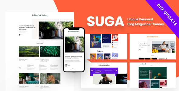 Suga – 杂志和博客 WordPress 主题