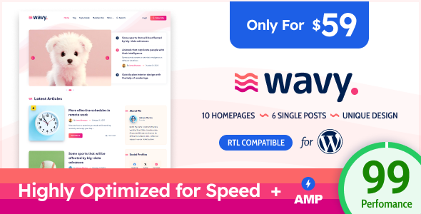 Wavy – 现代且轻量级的WordPress博客
