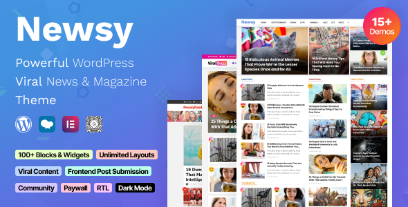 Newsy – 病毒新闻和杂志WordPress主题