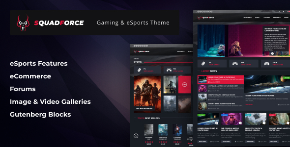 SquadForce – 电子竞技游戏 WordPress 主题（以前称为 Good Games）