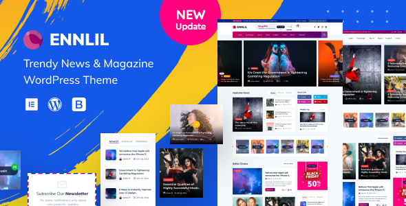 Ennlil – 现代杂志 WordPress 主题与深色模式 + WooCommerce