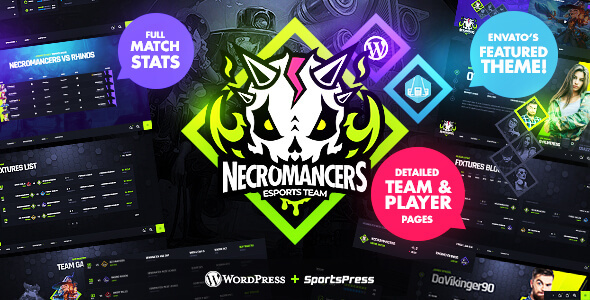 Necromancers – 电子竞技和游戏团队WordPress主题