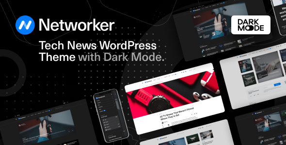 Networker – 具有深色模式的科技新闻 WordPress 主题