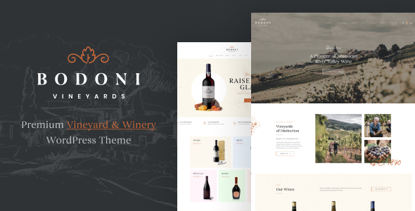 Bodoni – 葡萄酒商店和葡萄园WooCommerce主题