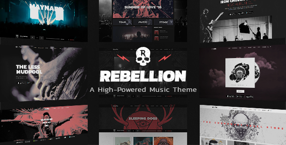 Rebellion – 音乐乐队和唱片公司的WordPress主题