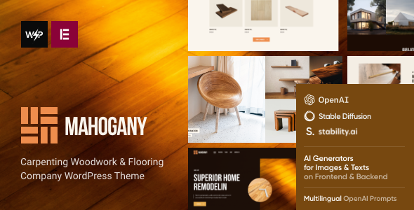 Mahogany | Carpenting Woodwork  Flooring WordPress Theme