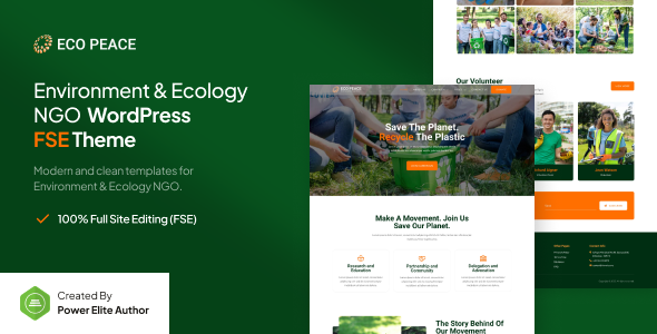 EcoPeace – 环境与生态非政府组织FSE WordPress主题