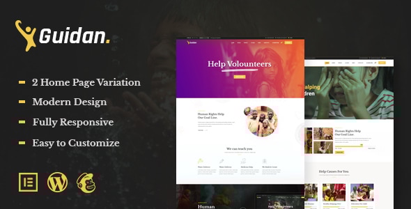 Guidan – 非营利慈善 WordPress 主题