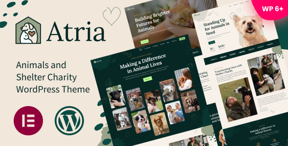 Atria – 动物与庇护所慈善WordPress主题