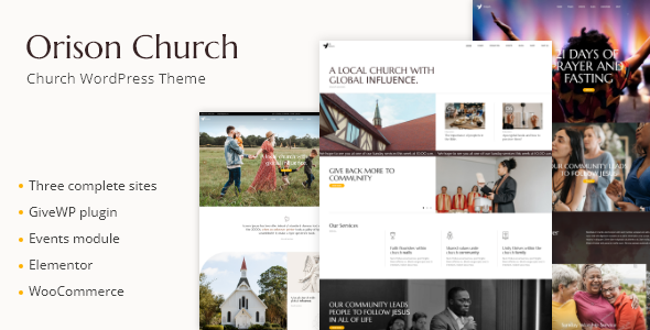 Orison – 教堂和慈善 WordPress 主题