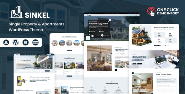 Sinkel – Single Property  Apartments Real Estate WordPress Theme