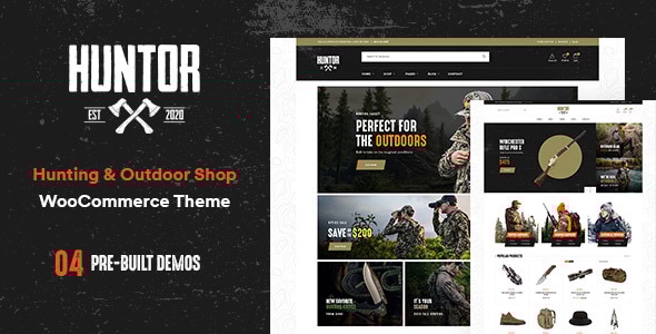 Huntor – Hunting  Outdoor Shop WooCommerce theme