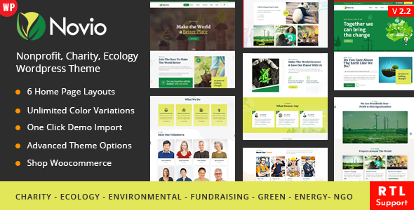 Novio – Nonprofit Charity  WordPress Theme