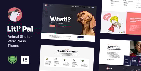 Litl’ Pal – Animal Shelter  Charity WordPress Theme