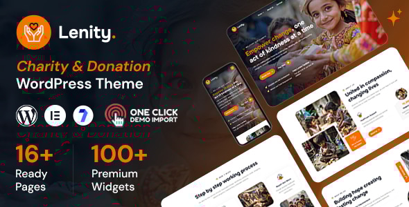 Lenity – Charity  Donation WordPress Theme
