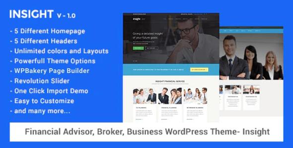 Financial Advisor, Business WordPress Theme – Insight