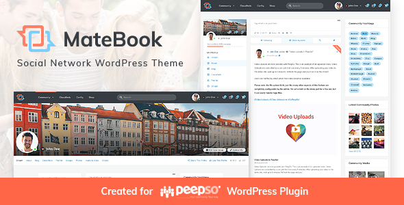Matebook – Social Network WordPress Theme