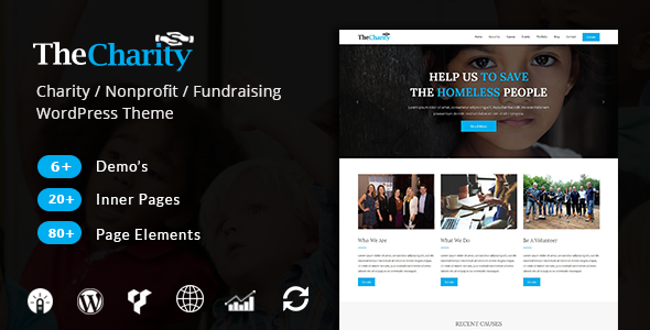 The Charity – Nonprofit  Fundraising WordPress Theme