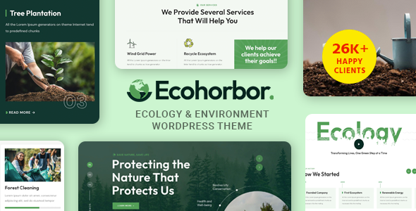 Ecohorbor – Ecology  Environment WordPress Theme