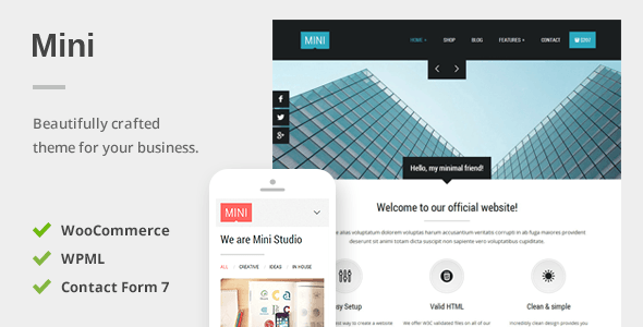Mini – A Unique Responsive WordPress Theme