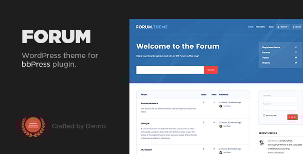 Forum – A Responsive WordPress Theme for bbPress Plugin