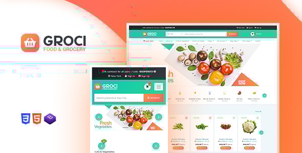 Groci – Organic Food and Grocery Market WordPress Theme