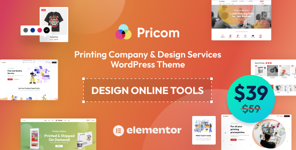 Pricom – Printing Company  Design Services WordPress theme