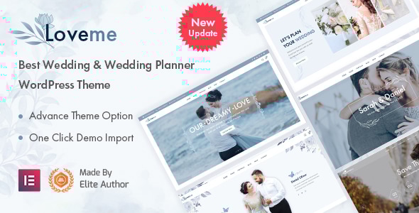 Loveme – Wedding  Wedding Planner WordPress Theme