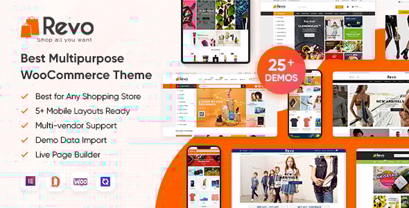 Revo – Multipurpose Elementor WooCommerce WordPress Theme (25+ Homepages  5+ Mobile Layouts)