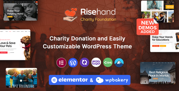 RiseHand – Charity  Donation WordPress Theme