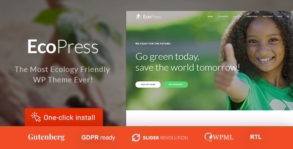 Eco Press – Nature, Ecology  NGO WordPress Theme