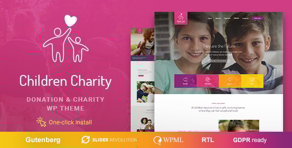 Children Charity – Nonprofit  NGO WordPress Theme
