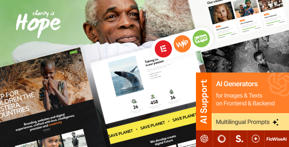 Hope | Non-Profit, Charity  Donations WordPress Theme + RTL