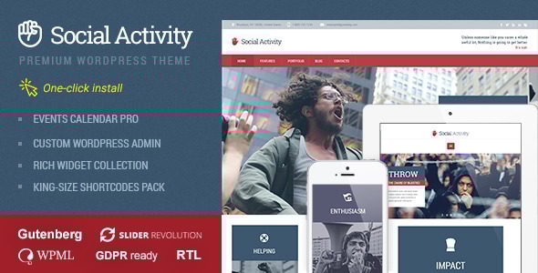 Social Activity – Politics  Activism WP Theme