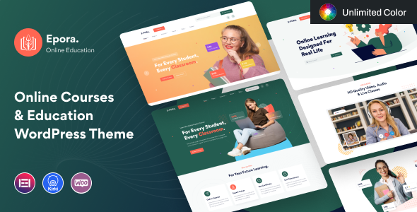 Epora – Online Courses  Education WordPress Theme