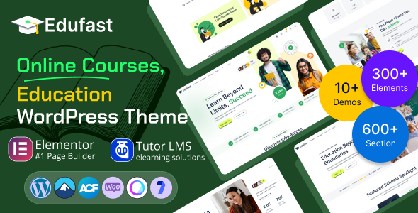 Edufast – Education  Online Course WordPress Theme