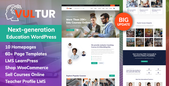 Coach Online Courses  LMS Education WordPress – Vultur