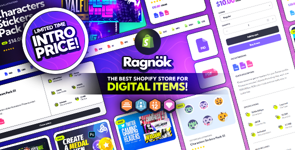 Ragnok – 数字商品的 Shopify 主题