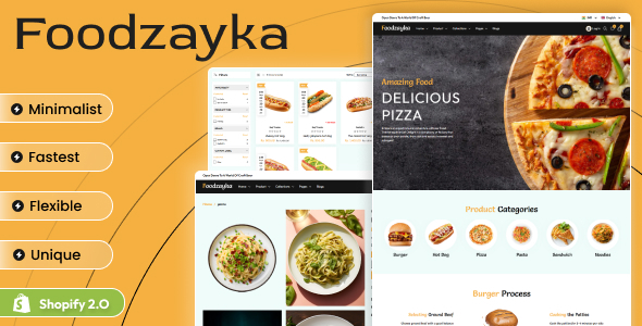 Foodzayka – 快餐店 Shopify 2.0 主题
