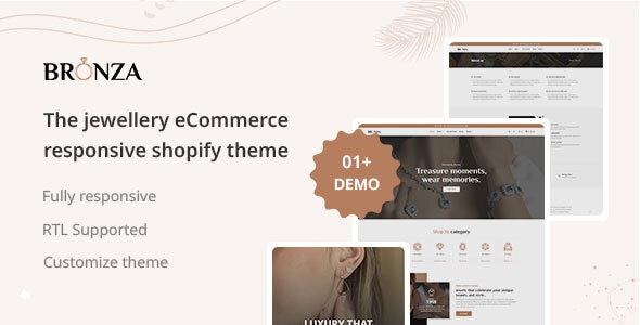 Bronza – 珠宝电子商务响应式 Shopify 2.0 主题