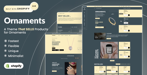 装饰品 – 独特与风格的珠宝Shopify 2.0商店