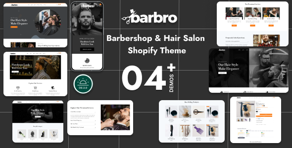 Barbro – 理发店和美发沙龙Shopify主题