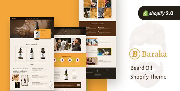 Baraka – 胡须油，美容化妆品店 Shopify 主题