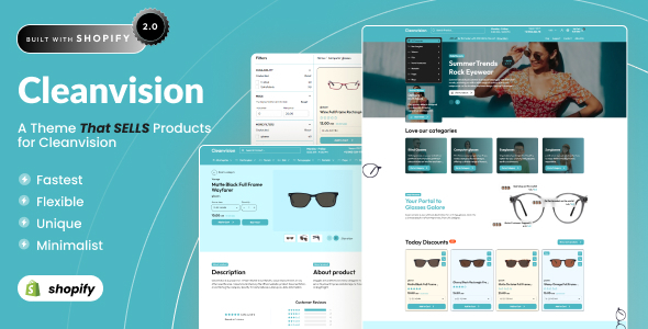 Cleanvision – 太阳镜店 Shopify 2.0 响应式主题