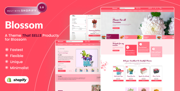 Blossom – 花店和花店 shopify 2.0 主题